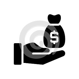 Pay vector glyph  flat icon