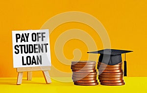 Pay off student loan is shown using the text