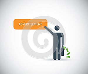 Pay per click affiliate marketing advertisement in photo