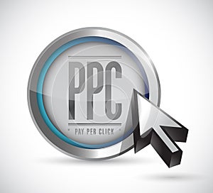 Pay per click button illustration design