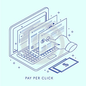 Pay per click concept illustration