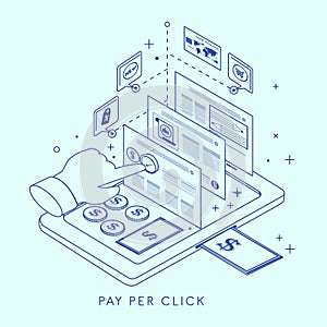 Pay per click concept illustration