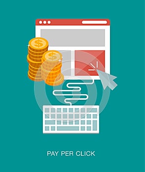 Pay per click concept illustration