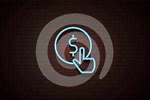 pay per click icon in Neon style