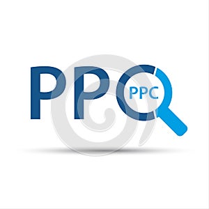 Pay per click icon, simple ppc symbol