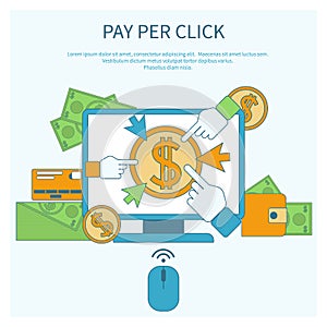 Pay per click internet advertising model