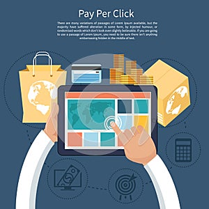 Pay per click internet advertising model