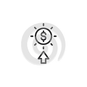 Pay per click line icon