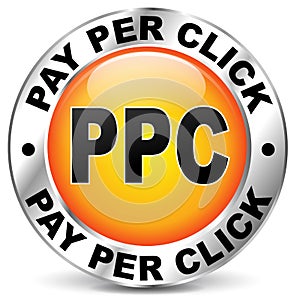 Pay per click orange icon