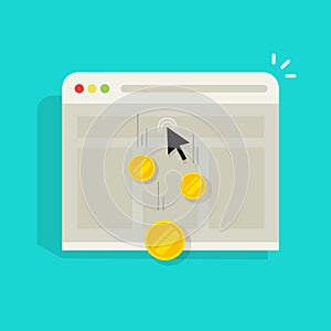 Pay per click PPC vector internet advertising concept, marketing photo