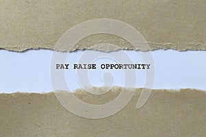 pay raise opportunity on white paper