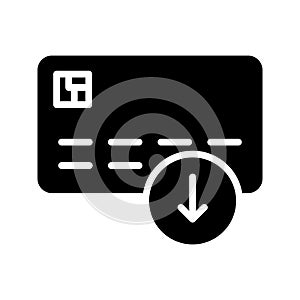 Pay glyph flat vector icon