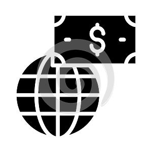 Pay glyph flat vector icon