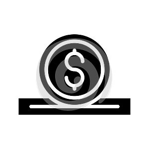 Pay glyph flat vector icon