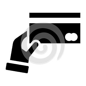 Pay glyph flat vector icon