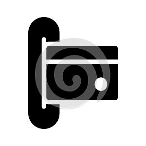 Pay glyph flat vector icon