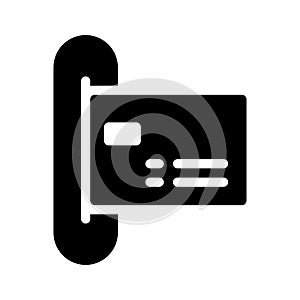 Pay glyph flat vector icon