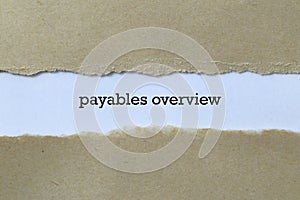 Payables overview word on paper