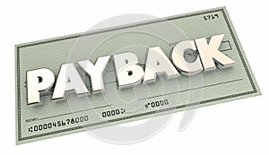 Payback Return Money Owed Payment Check photo