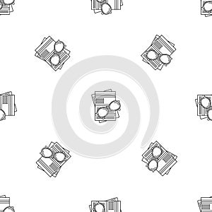 Paycheck paper pattern seamless vector