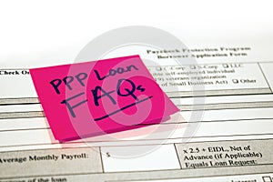 Paycheck Protection Program Application and Reminder Note FAQs photo
