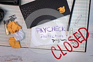 Paycheck protection Program Closed government financial help for small business