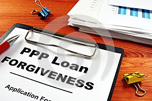 Paycheck Protection Program PPP Loan forgiveness application form photo