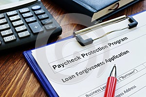 Paycheck protection program ppp loan for small business forgiveness application.