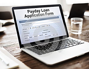 Payday Loan Application Form Concept photo