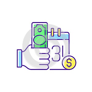 Payday loan RGB color icon