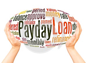 Payday Loan word cloud hand sphere concept