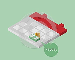 Payday to receive salary at the end of the month vector