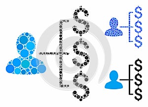 Payer Relations Composition Icon of Spheric Items