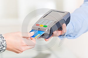 Paying with credit or debit card