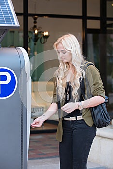 Paying at a parking meter