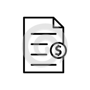Payment and bill invoice vector icon Order symbol. Tax sign design. Paper bank document concept for graphic design, logo, web site