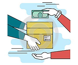 Payment by cash for express delivery