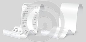 Payment check isometric. Buying financial invoice bill purchasing calculate pay vector isolated