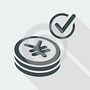 Payment checking icon - Yen