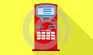 Payment equipment icon, flat style