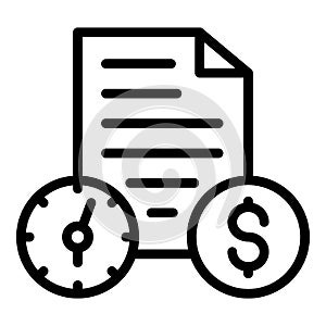 Payment estimator icon, outline style