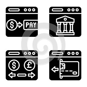 Payment gateway icon set 2 Payment related vector