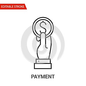 Payment Icon. Thin Line Vector Illustration
