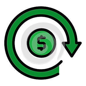 Payment income icon vector flat