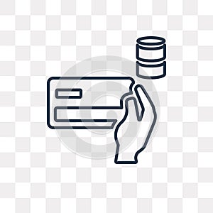Payment method vector icon isolated on transparent background, l