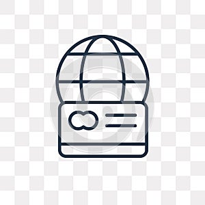 Payment method vector icon isolated on transparent background, l