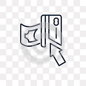 Payment method vector icon isolated on transparent background, l