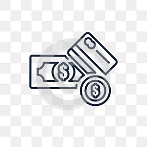 Payment method vector icon isolated on transparent background, l