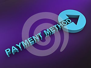 payment method word on purple