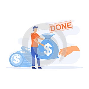 Payment methods concept, cash with banknotes,